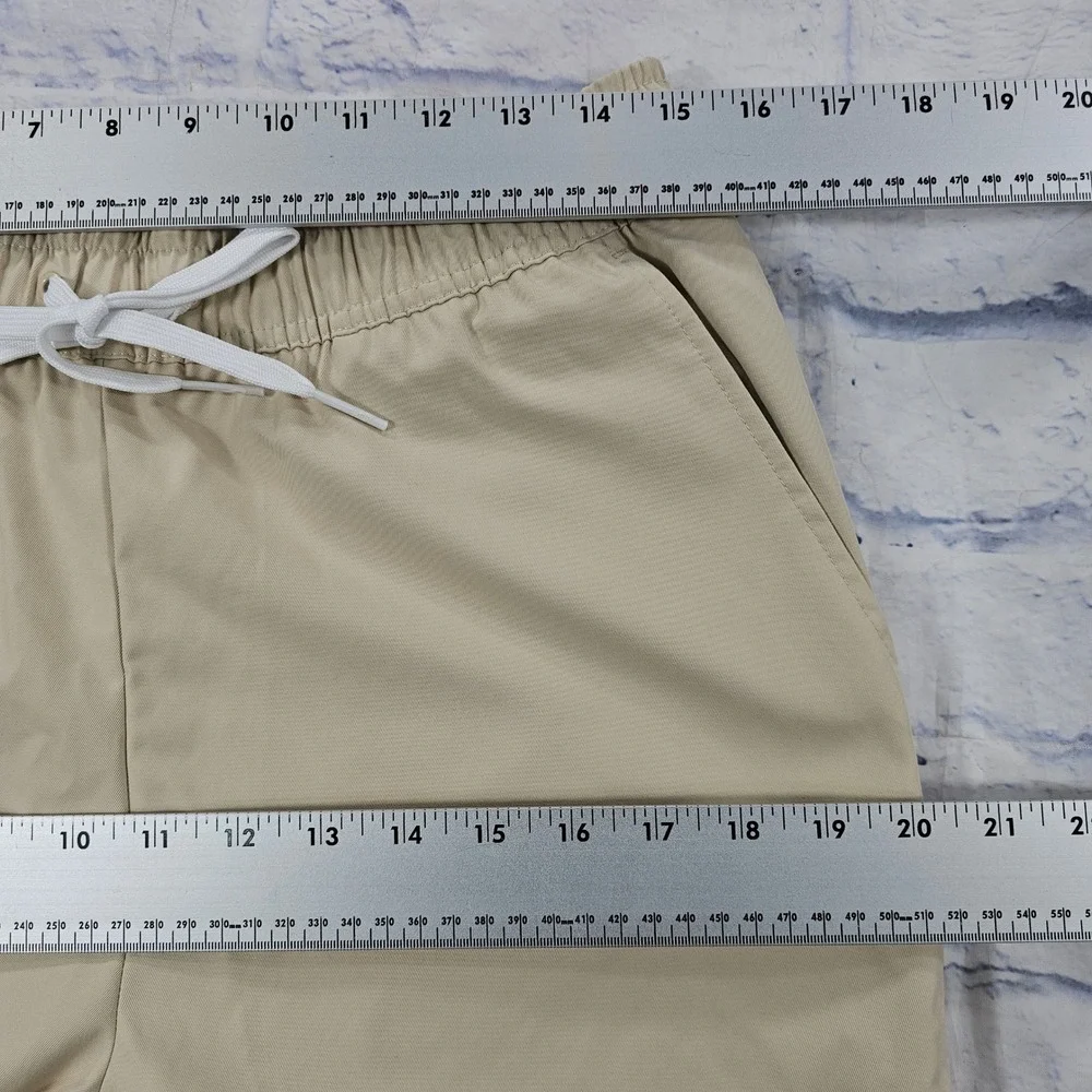 Nike Club Woven Pants Mens M Khaki Beige Elastic Waist Drawstring Casual Sport